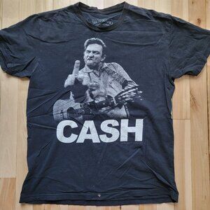Johnny Cash Black T-Shirt Men's Medium 100% cotton